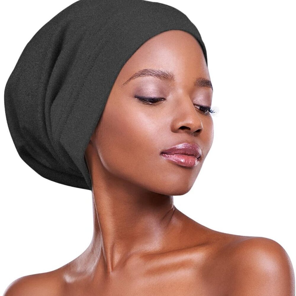 Satin Lined Sleep Cap for Braids Dreadlocks Curly Hair Adjustable Women